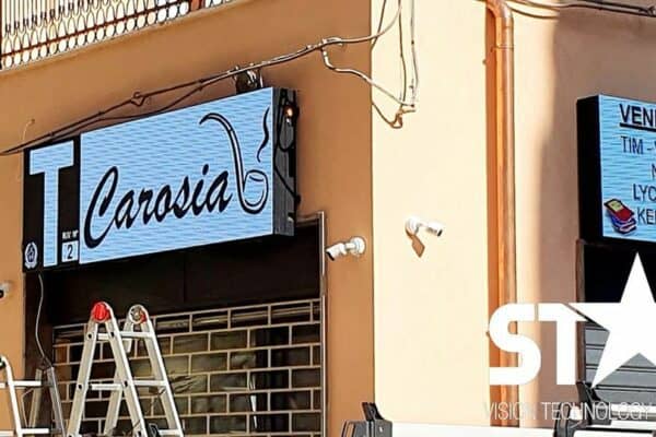 Video insegna LED tabacchi con contenuti aggiornabili